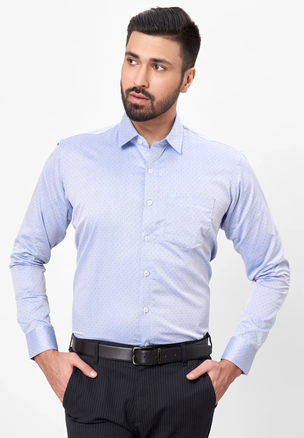 Men Blue Slim Fit Formal Shirt