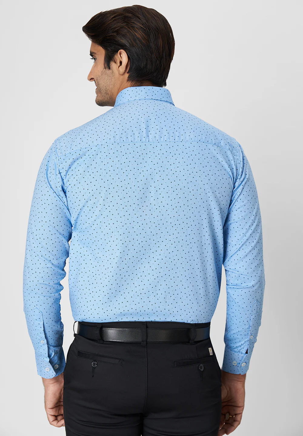 Men Blue Smart Fit Formal Shirt - Image 5