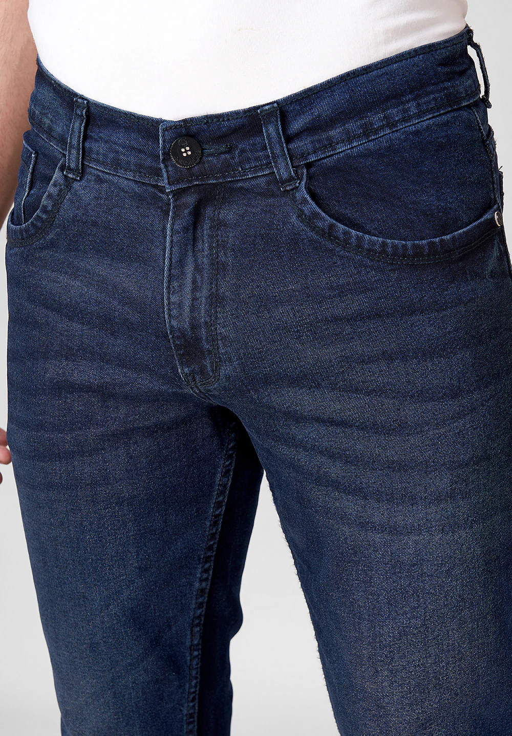 Dark Blue Slim Fit Jeans - Image 3