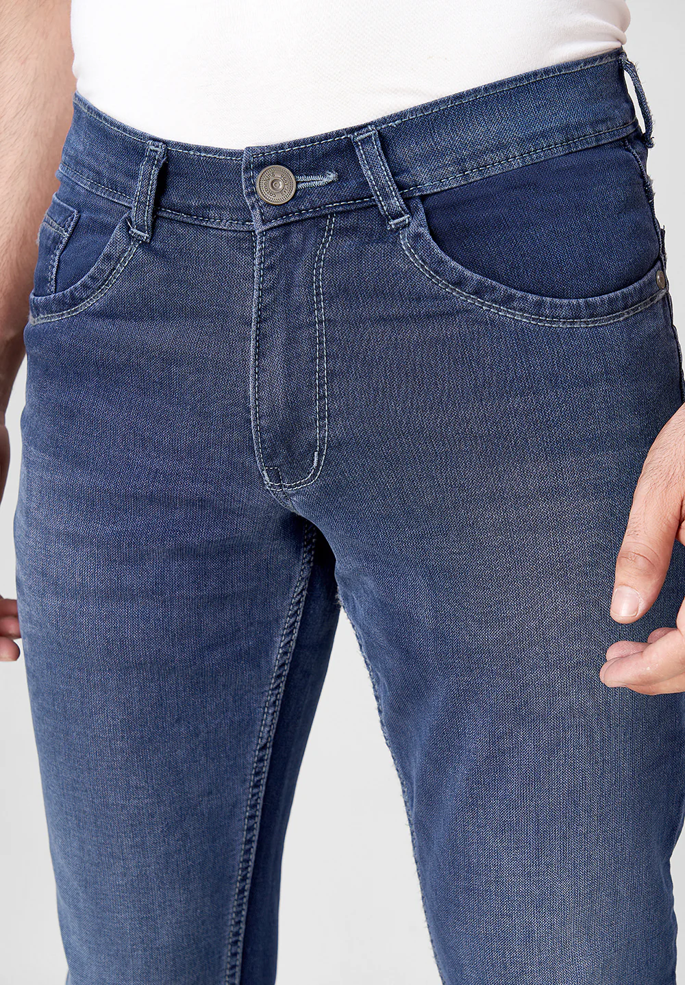 Light Blue Slim Fit Jeans - Image 3
