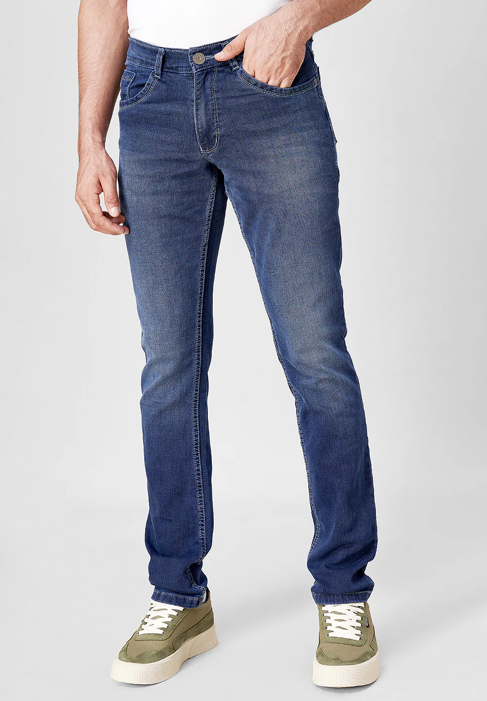Light Blue Slim Fit Jeans - Image 5