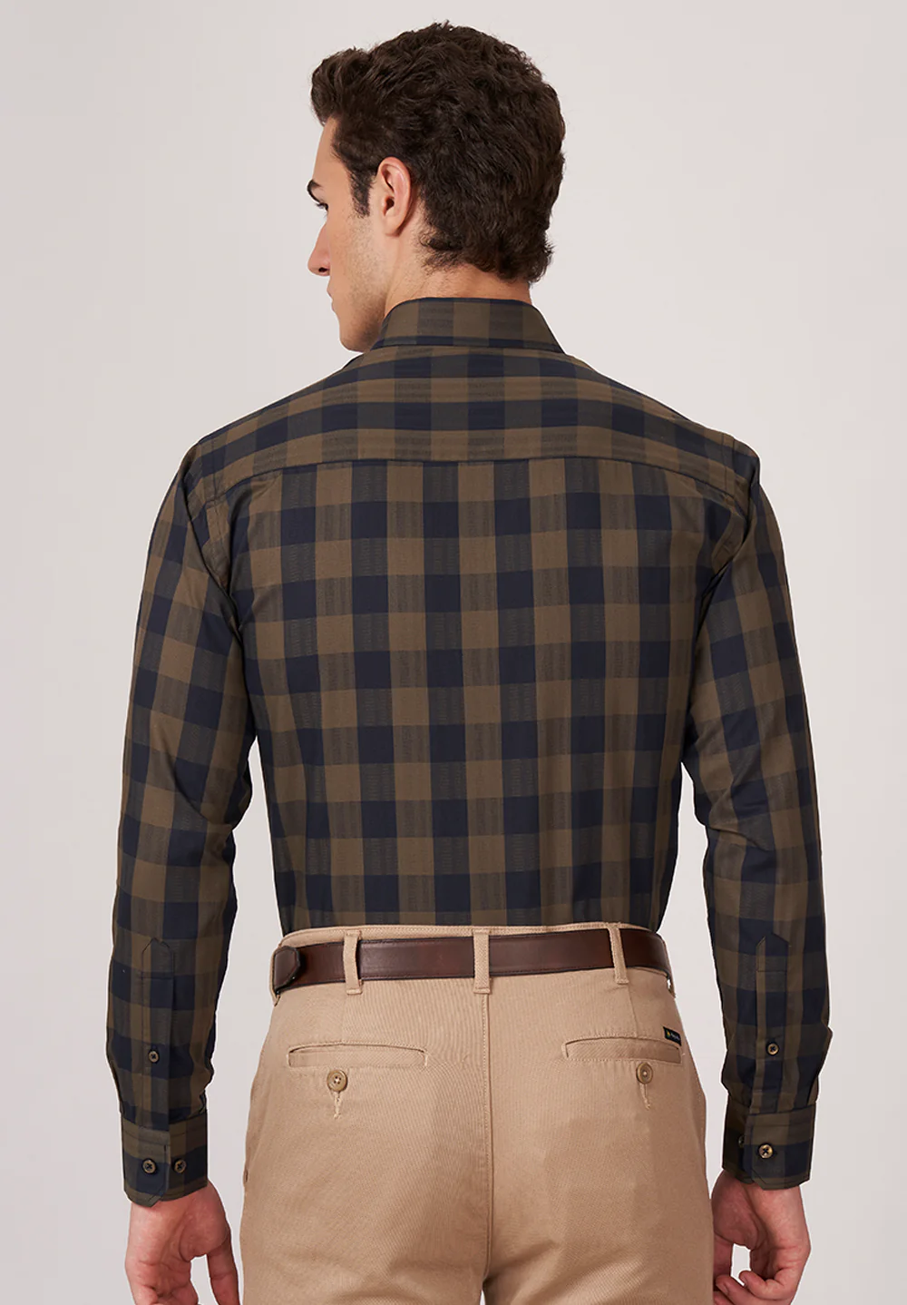 Men Brown Slim Fit Formal Shirt - Image 2