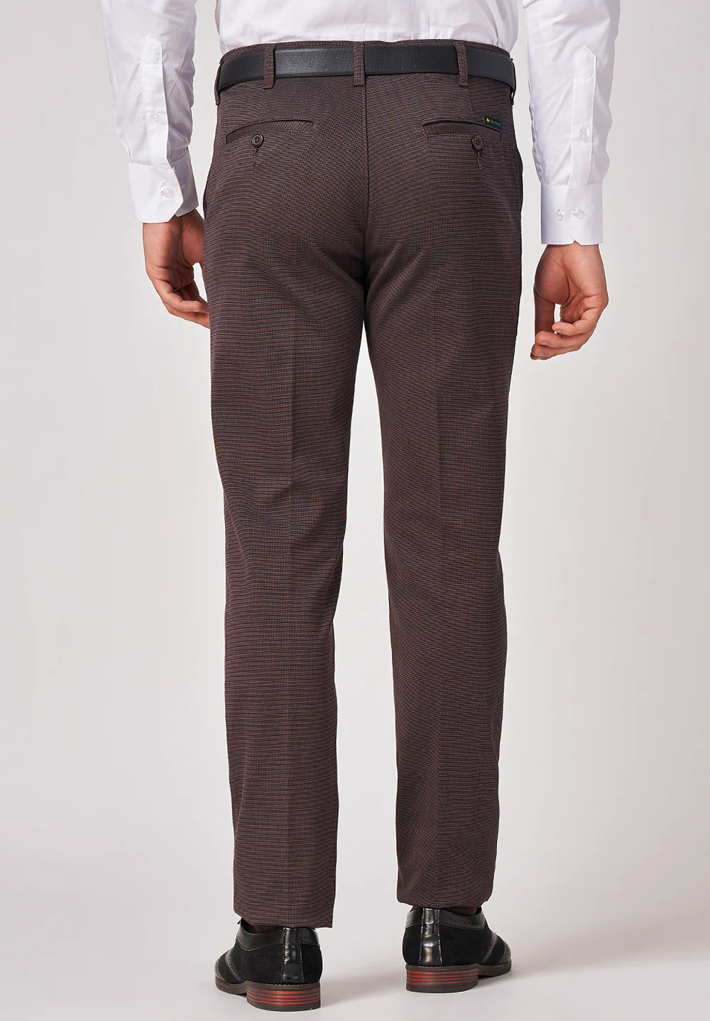 Brown Narrow Fit Cotton Trouser - Image 5