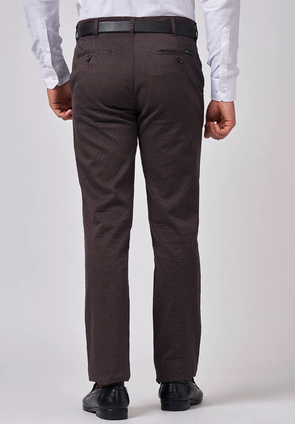 Brown Regular Fit Cotton Trouser - Image 5