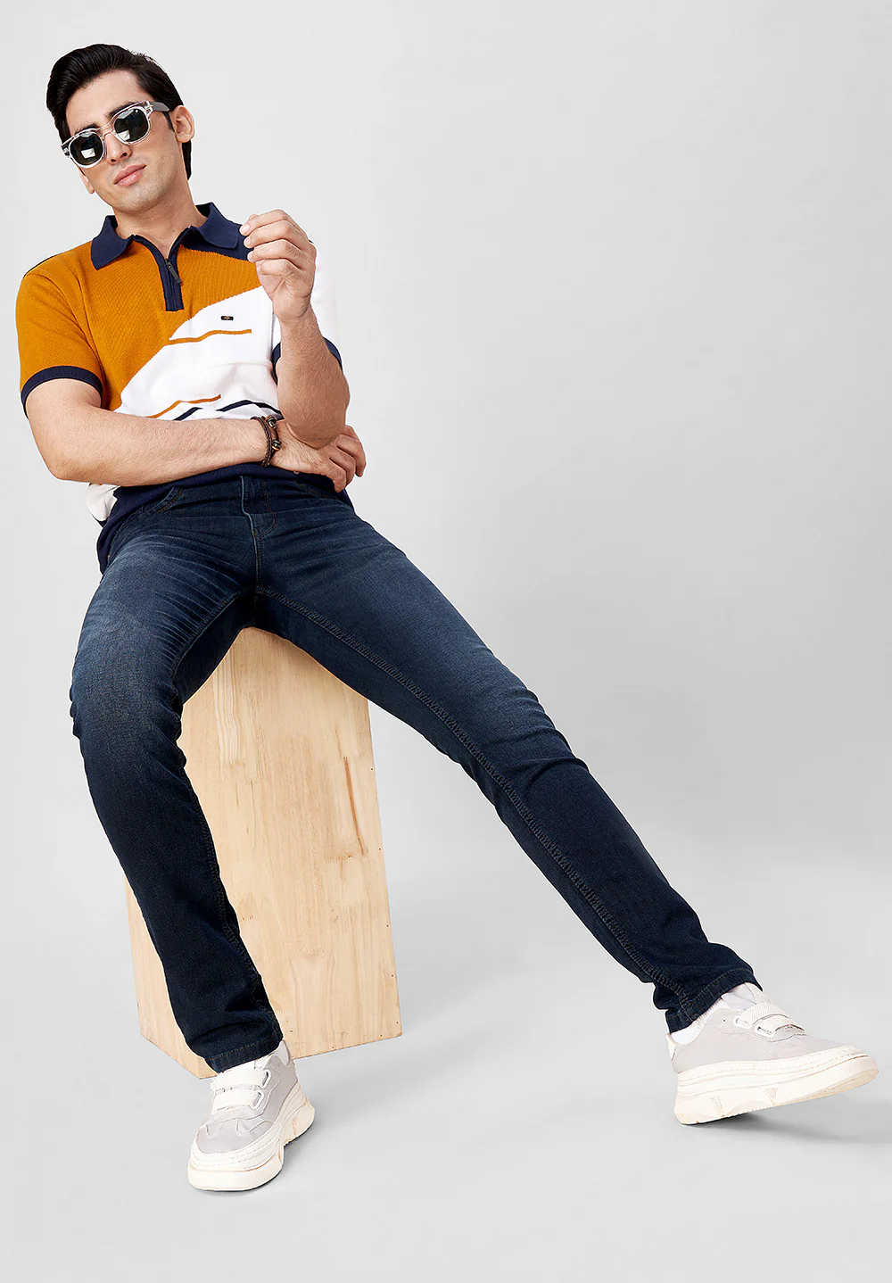 Dark Blue Slim Fit Jeans - Image 4