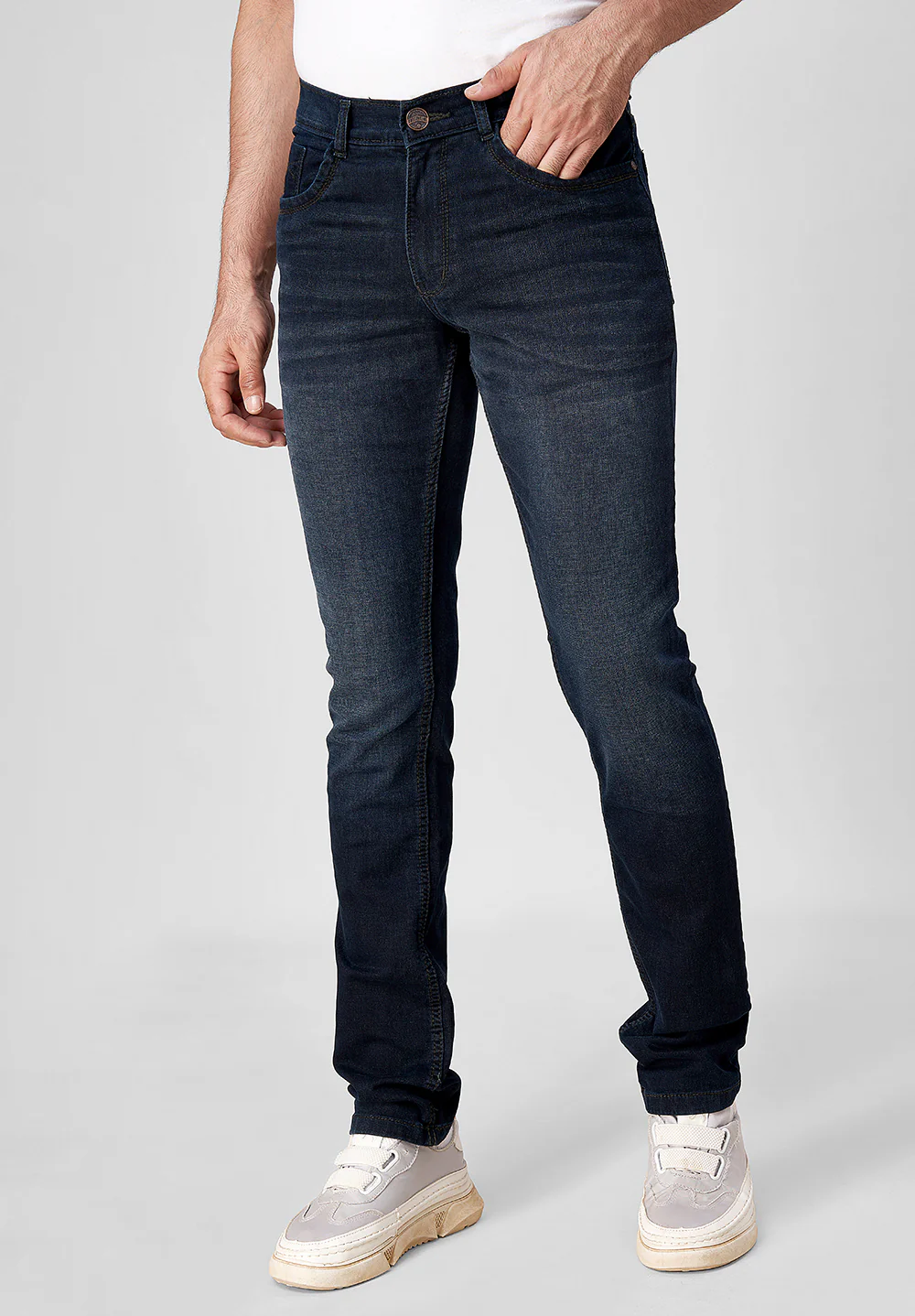 Dark Blue Slim Fit Jeans - Image 5