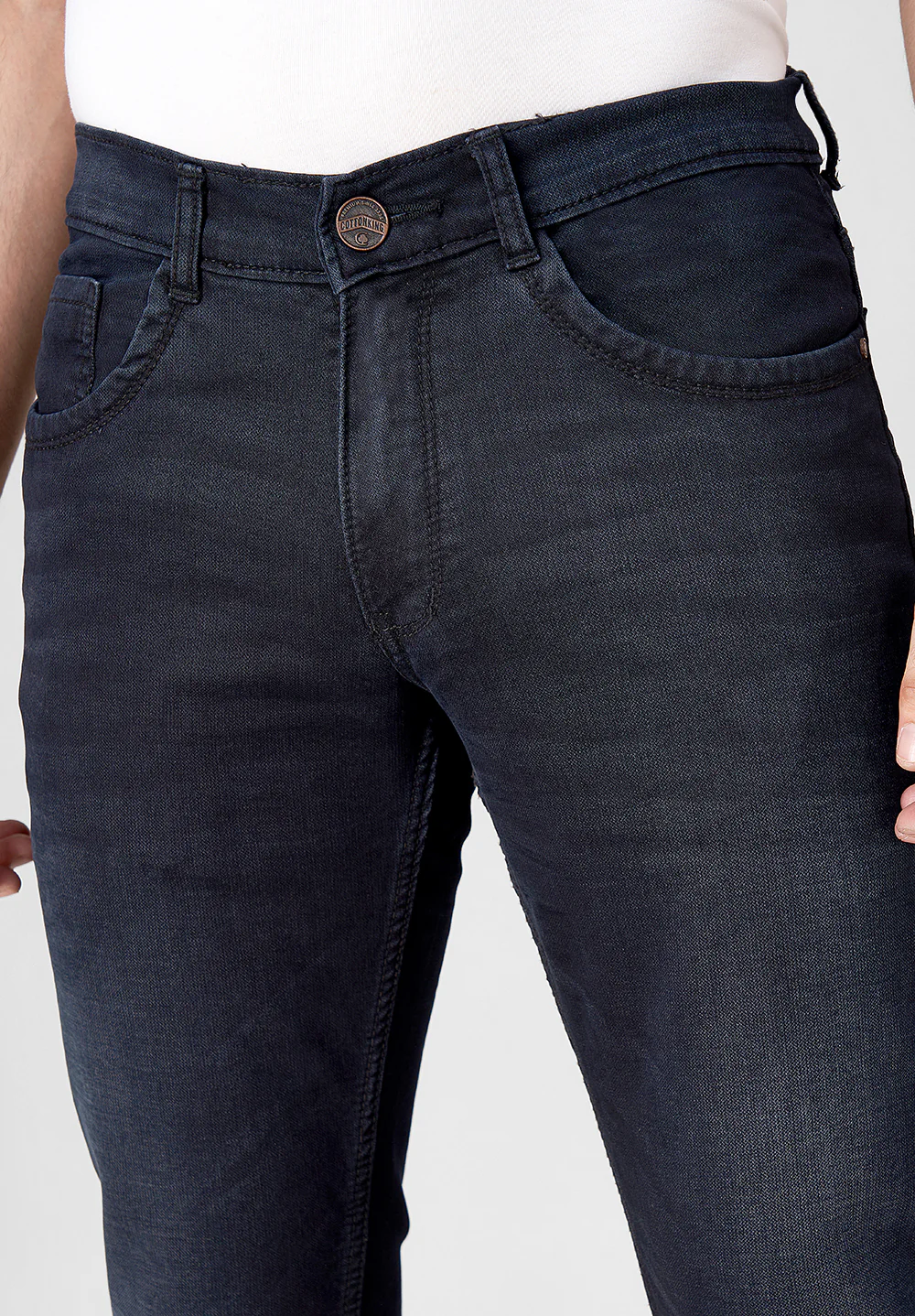 Dark Blue Slim Fit Jeans - Image 3