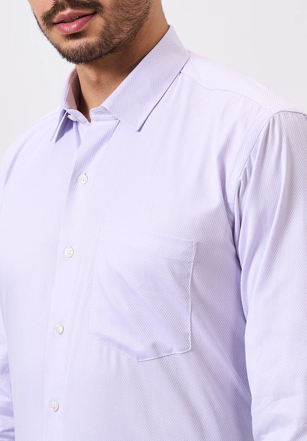 Men Blue Regular Fit Formal Shirt - Image 4