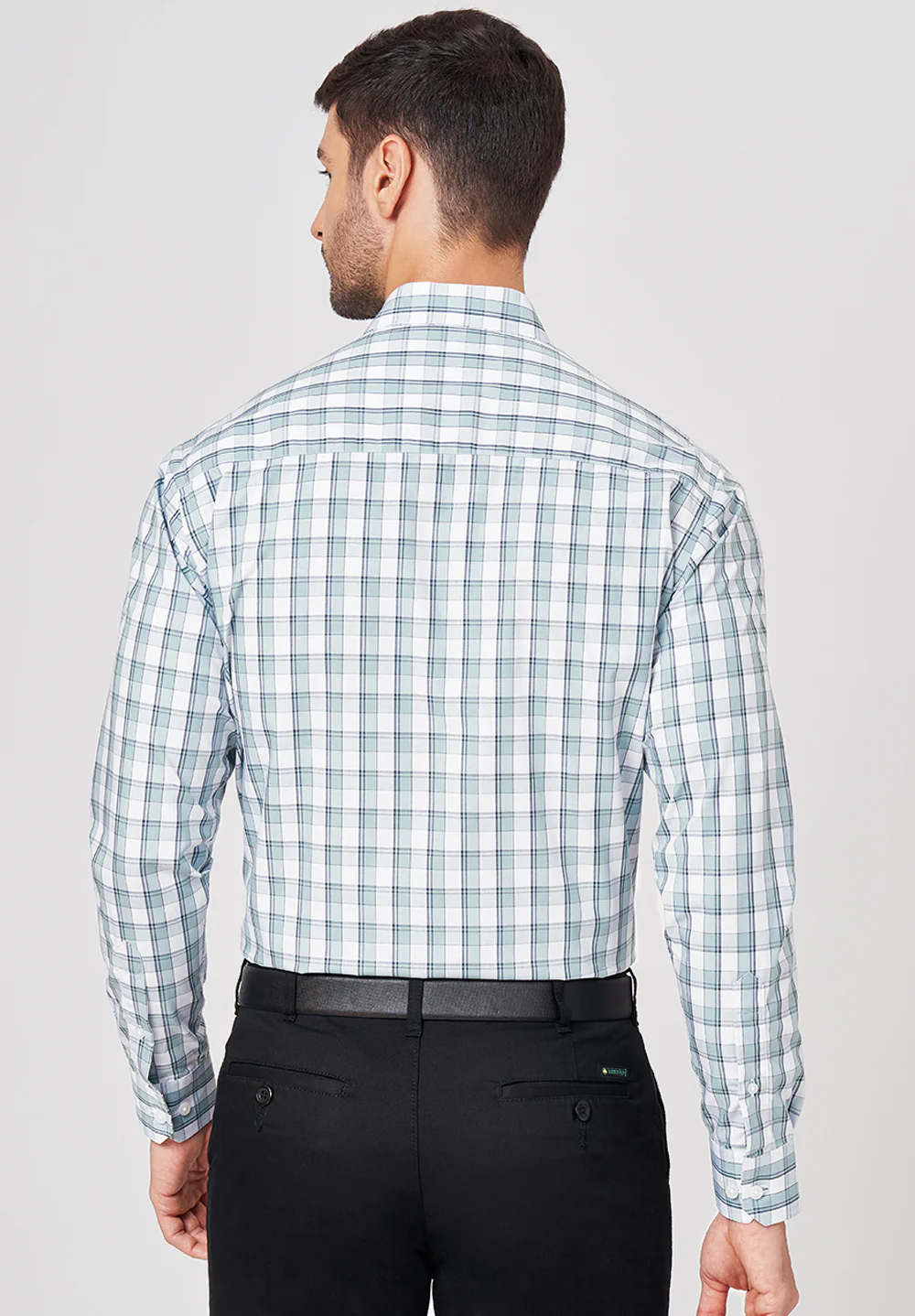 Men Grey Slim Fit Formal Shirt - Image 3
