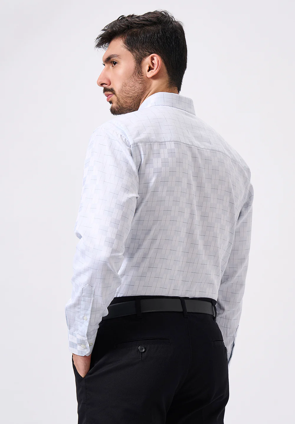 Men Grey Regular Fit Formal Shirt - Image 2