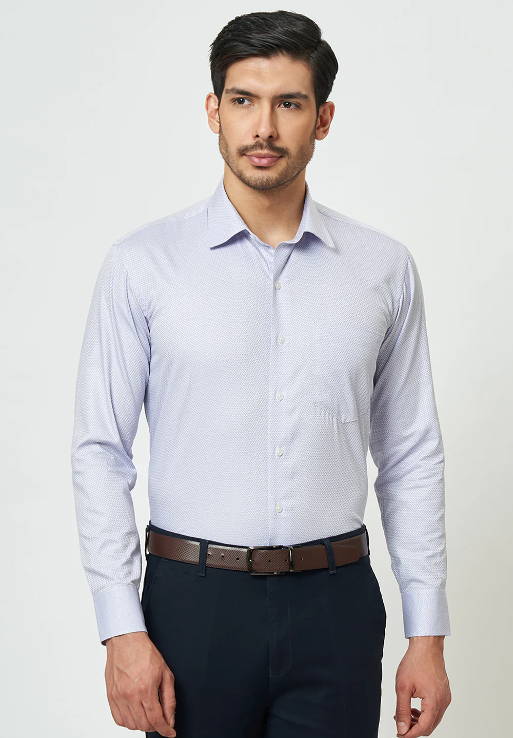 Men Grey Regular Fit Formal Shirt