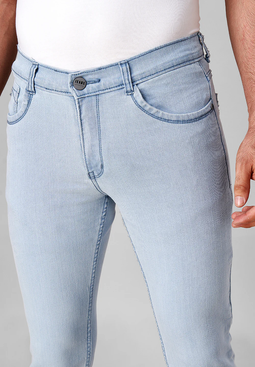 Light Blue Slim Fit Jeans - Image 3
