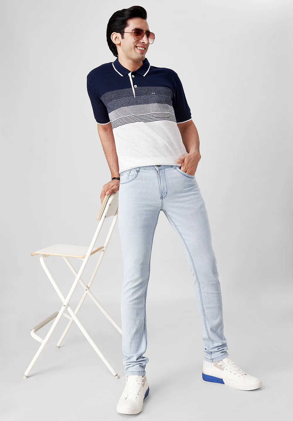 Light Blue Slim Fit Jeans - Image 4