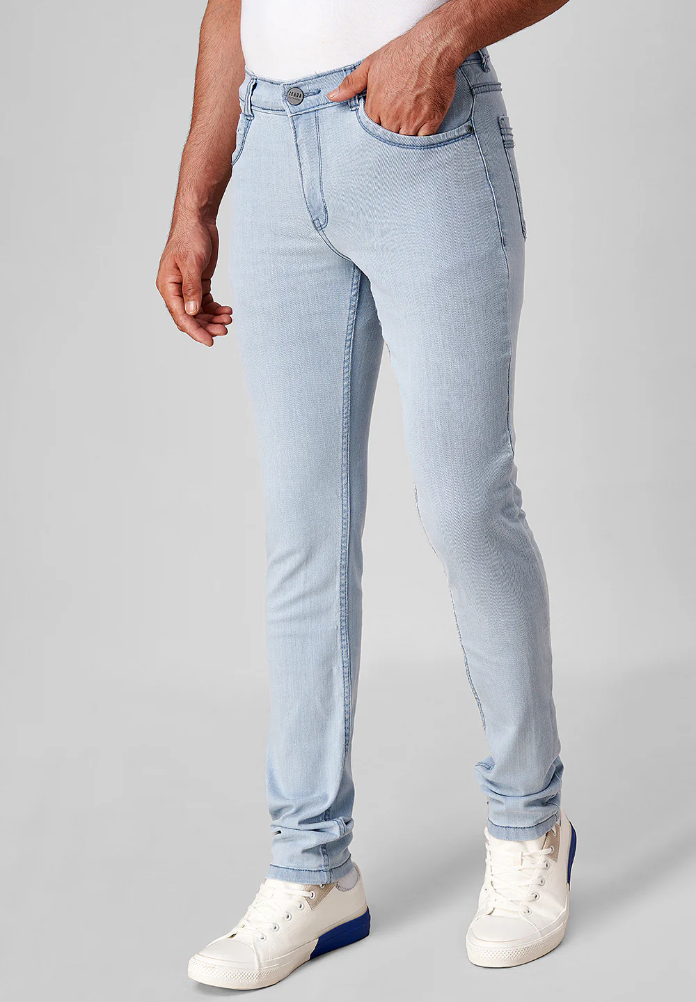 Light Blue Slim Fit Jeans - Image 5