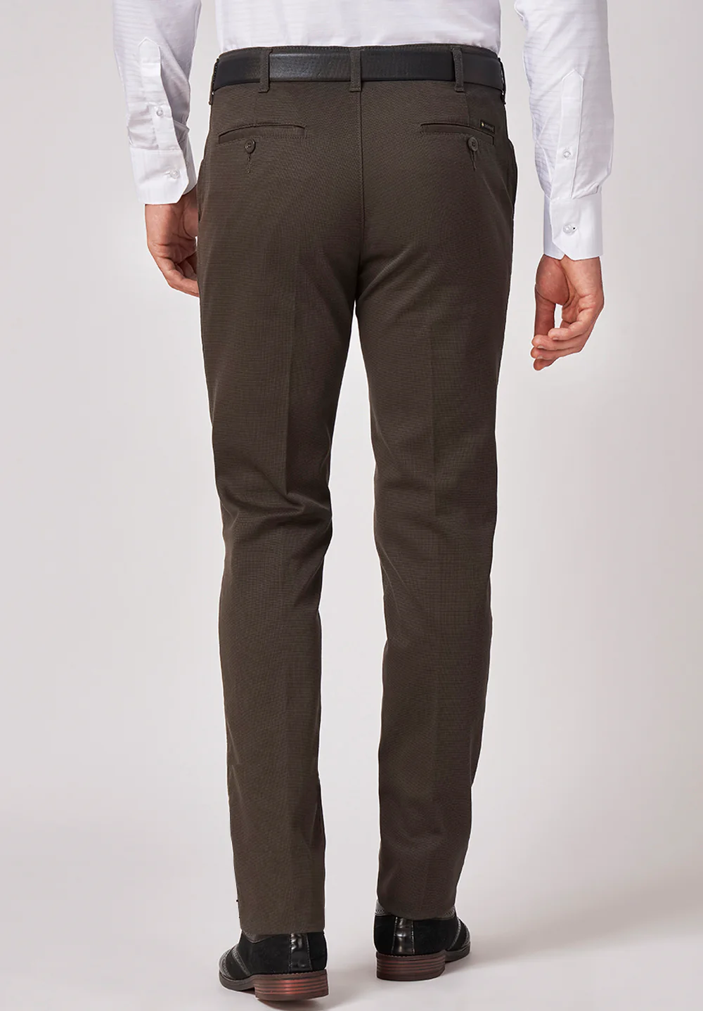 Green Narrow Fit Cotton Trouser - Image 2
