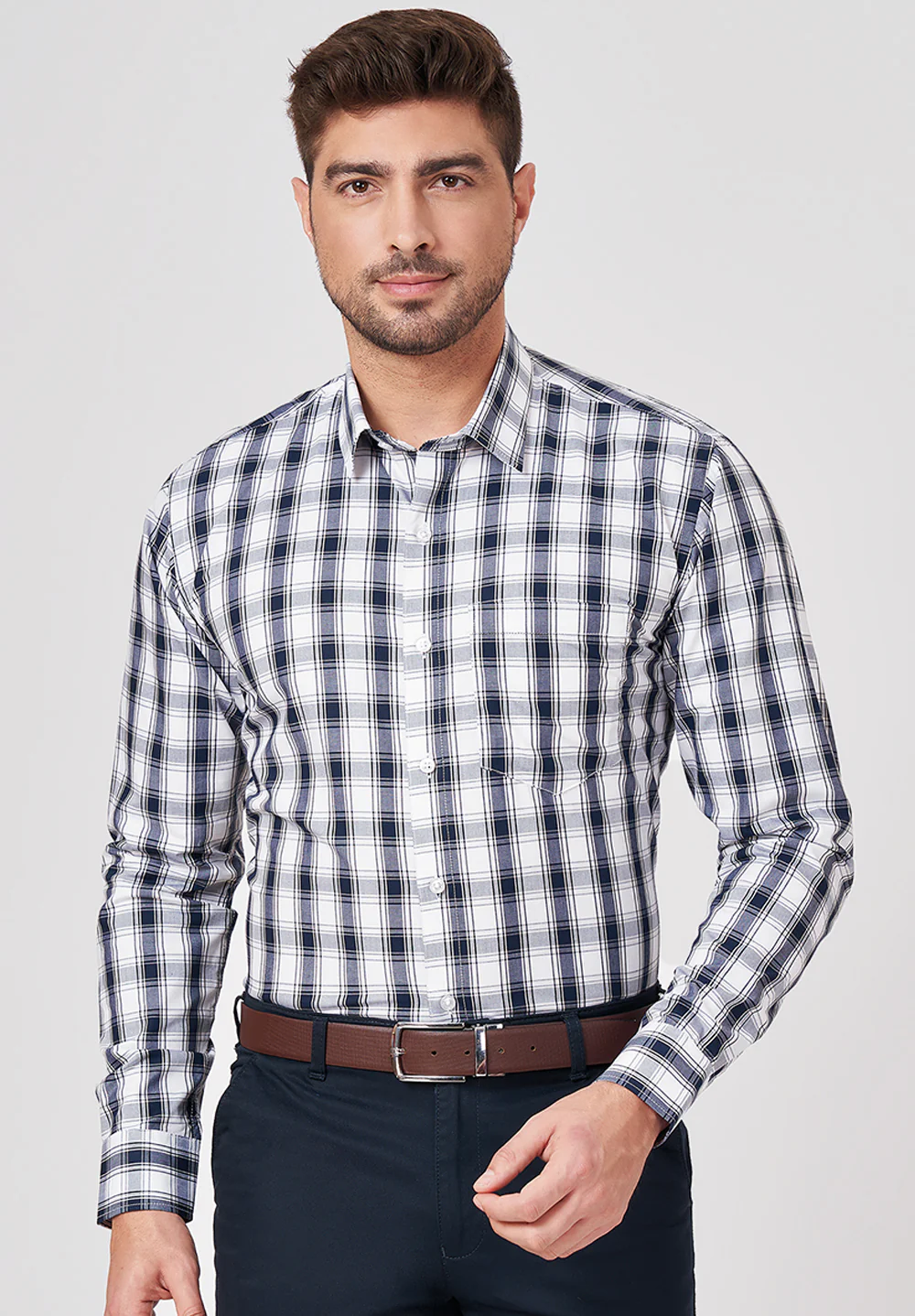 Men Black Slim Fit Formal Shirt