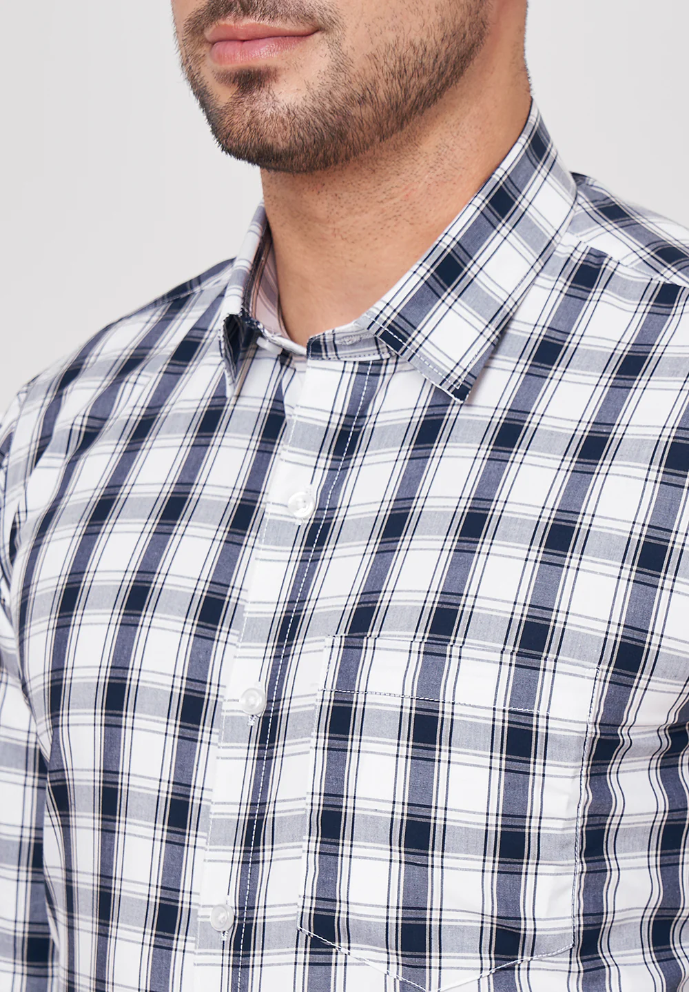 Men Black Slim Fit Formal Shirt - Image 4