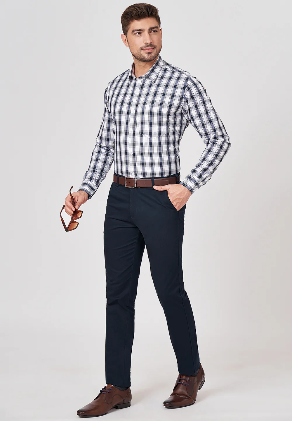 Men Black Slim Fit Formal Shirt - Image 5