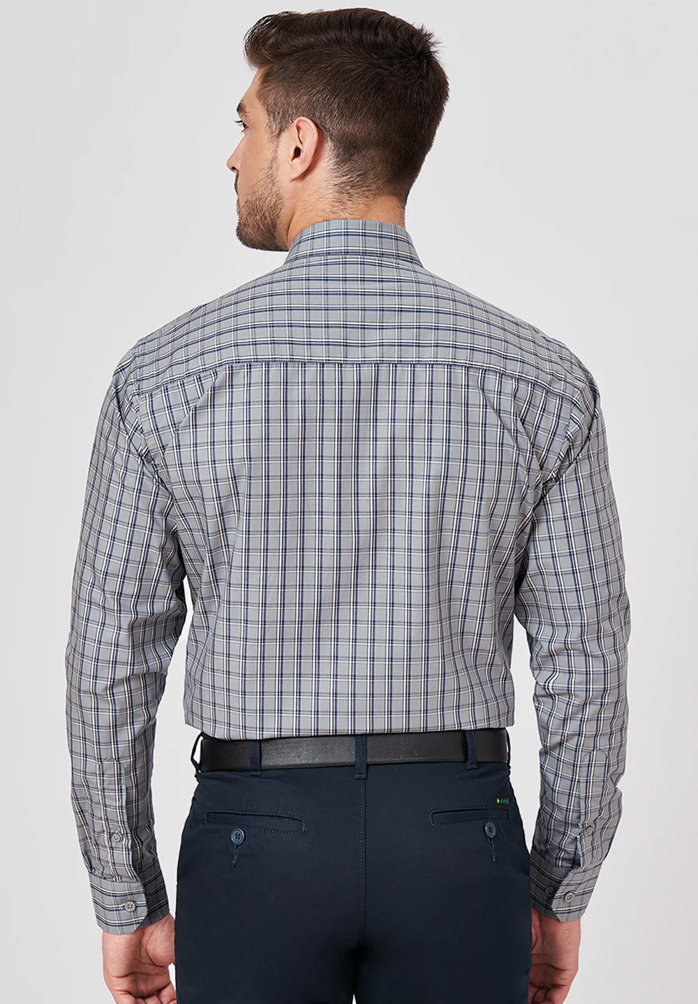 Men Grey Formal Slim Fit Shirt - Image 3