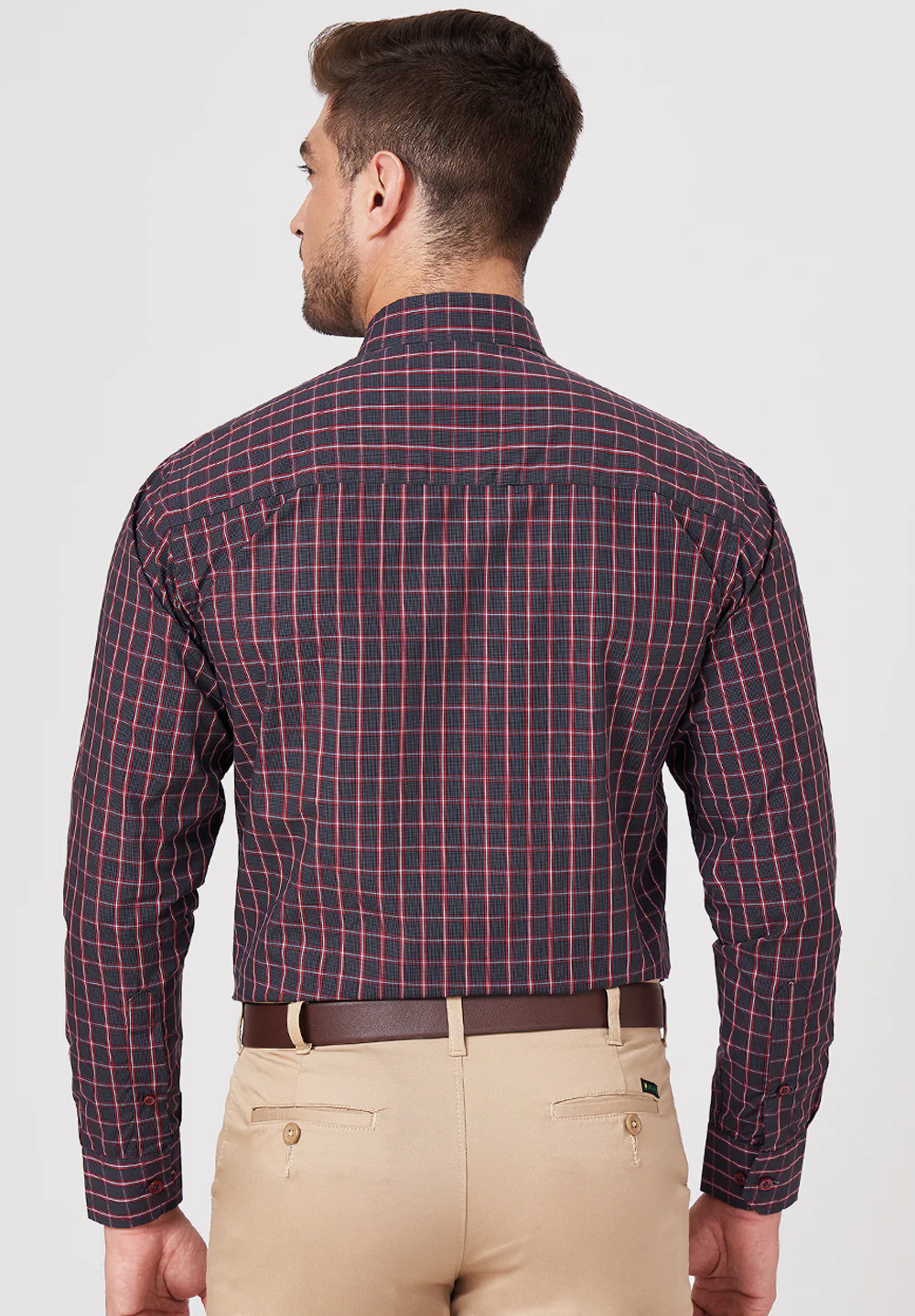Men Purple Slim Fit Formal Shirt - Image 3