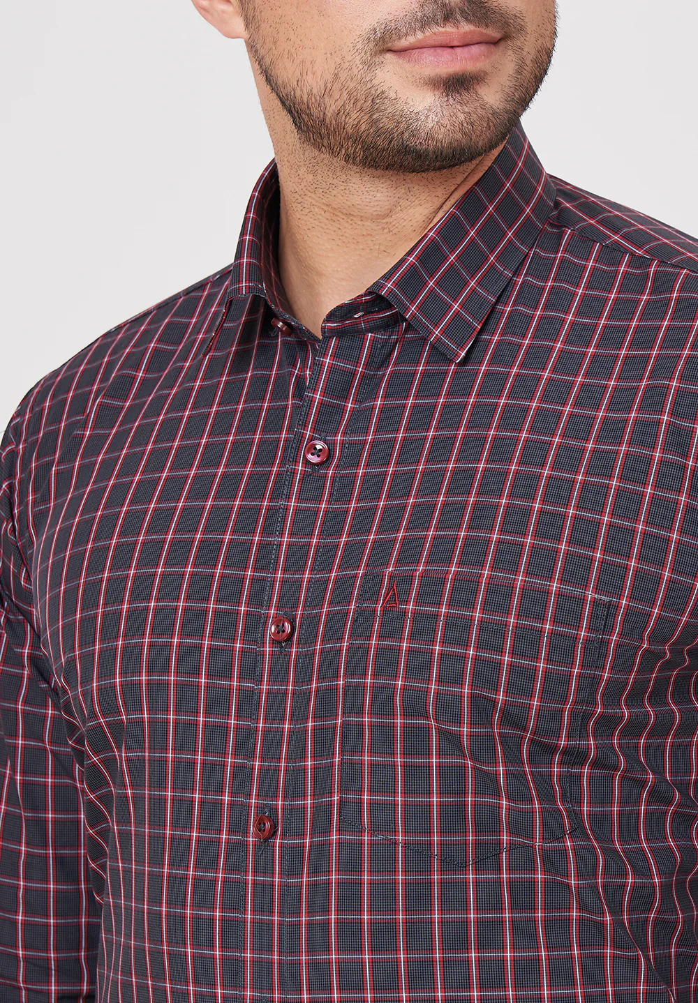 Men Purple Slim Fit Formal Shirt - Image 5
