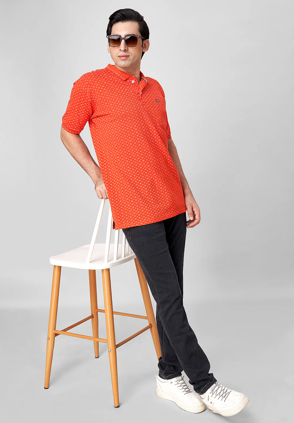 Red Cotton T-Shirt - Image 4