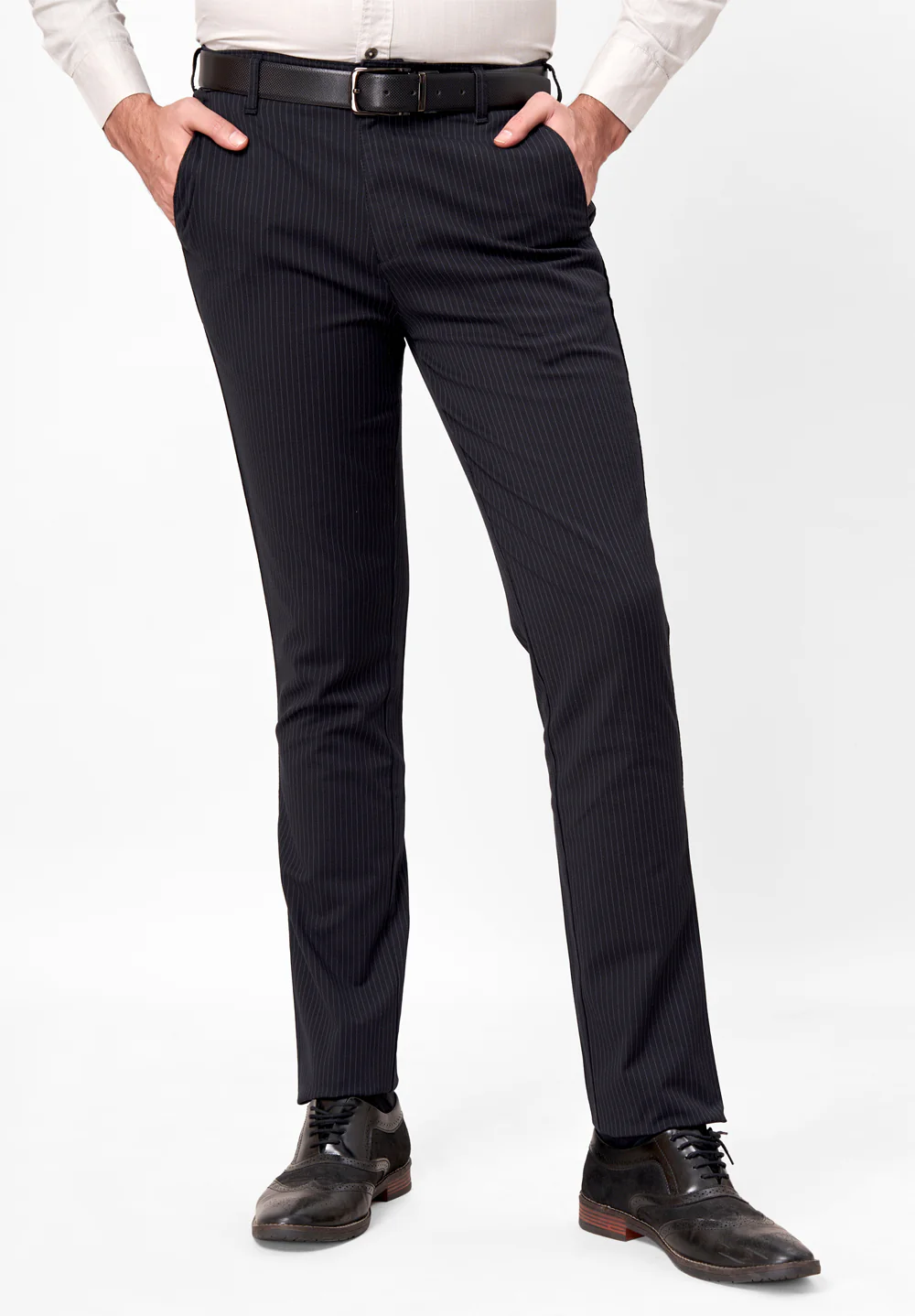 Black Regular Fit Cotton Trouser