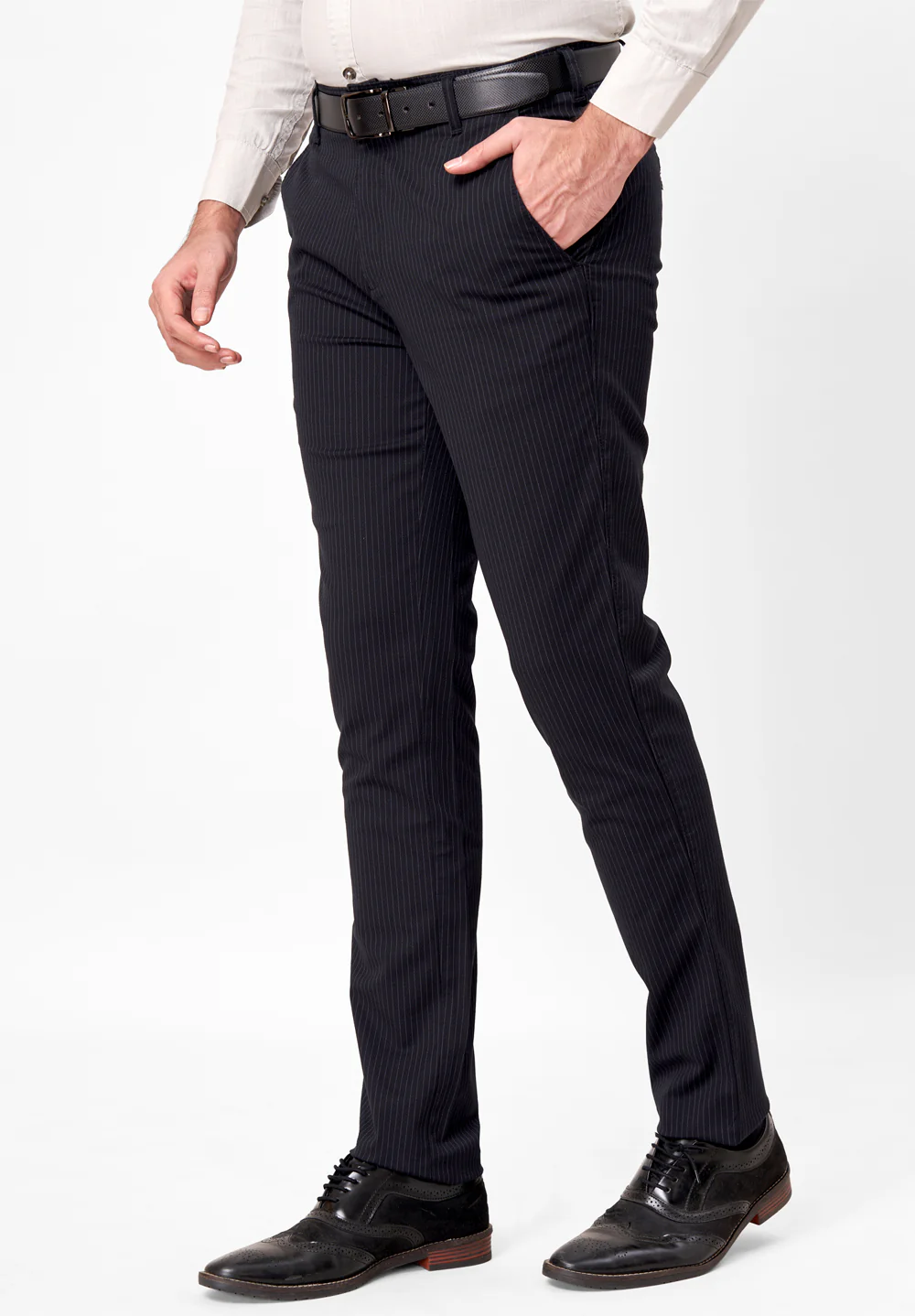 Black Regular Fit Cotton Trouser - Image 3