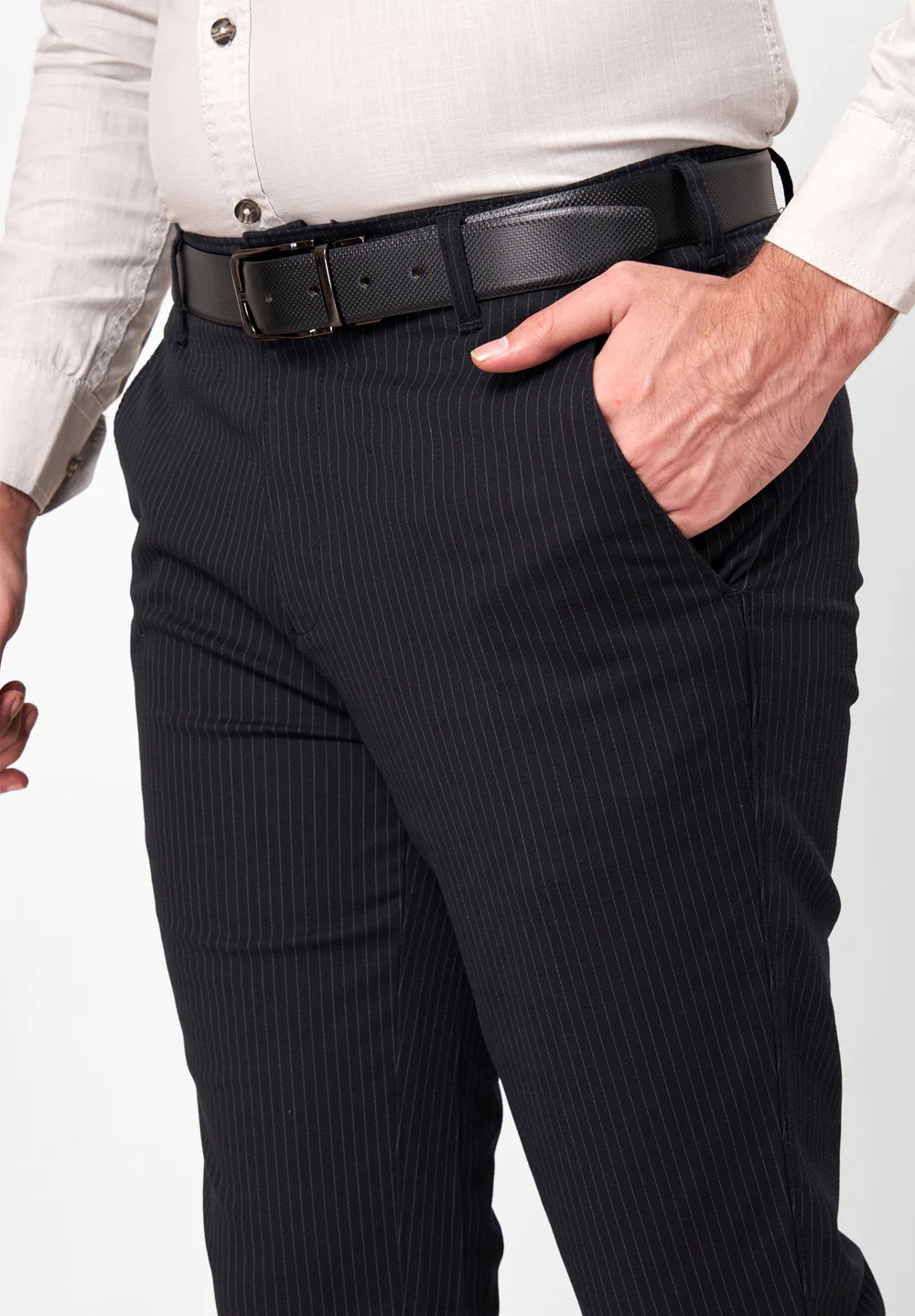 Black Regular Fit Cotton Trouser - Image 4