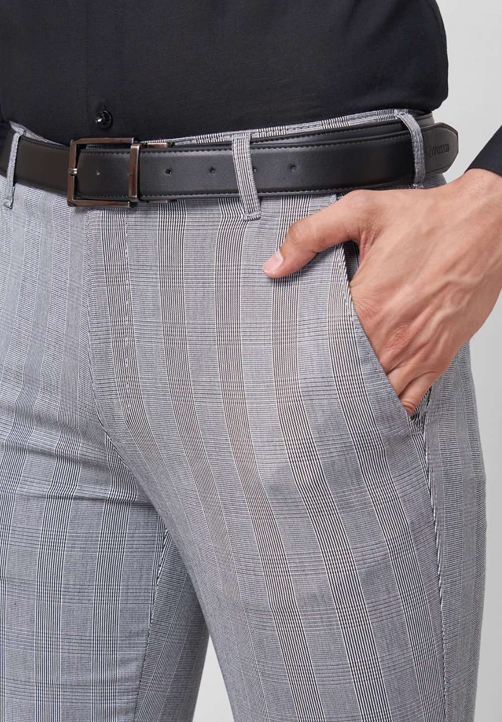 Grey Regular Fit Cotton Trouser - Image 4