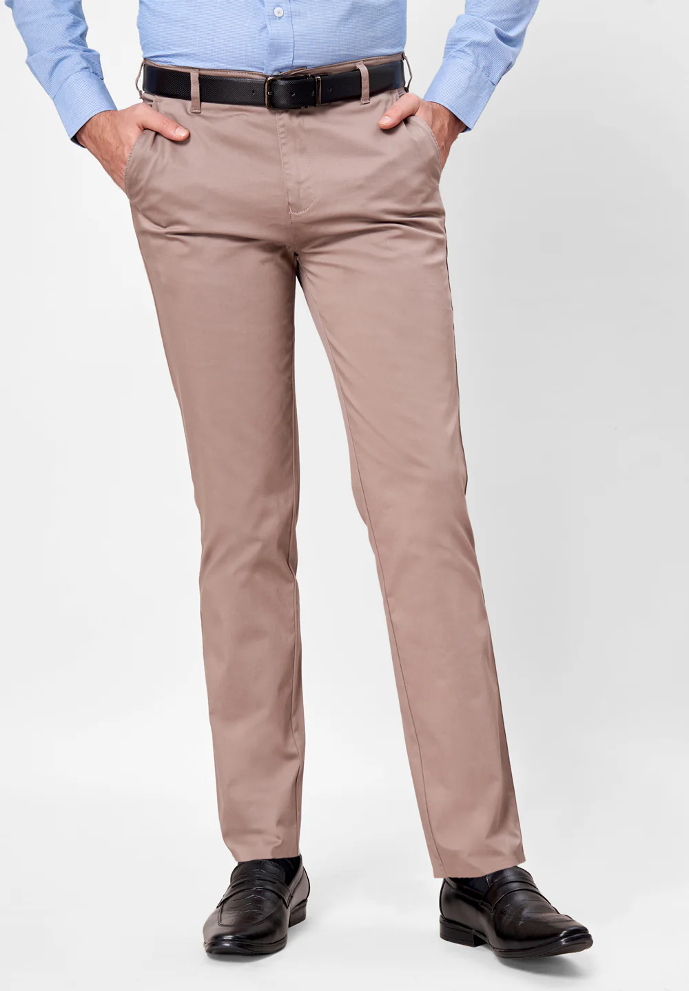 Brown Regular Fit Cotton Trouser