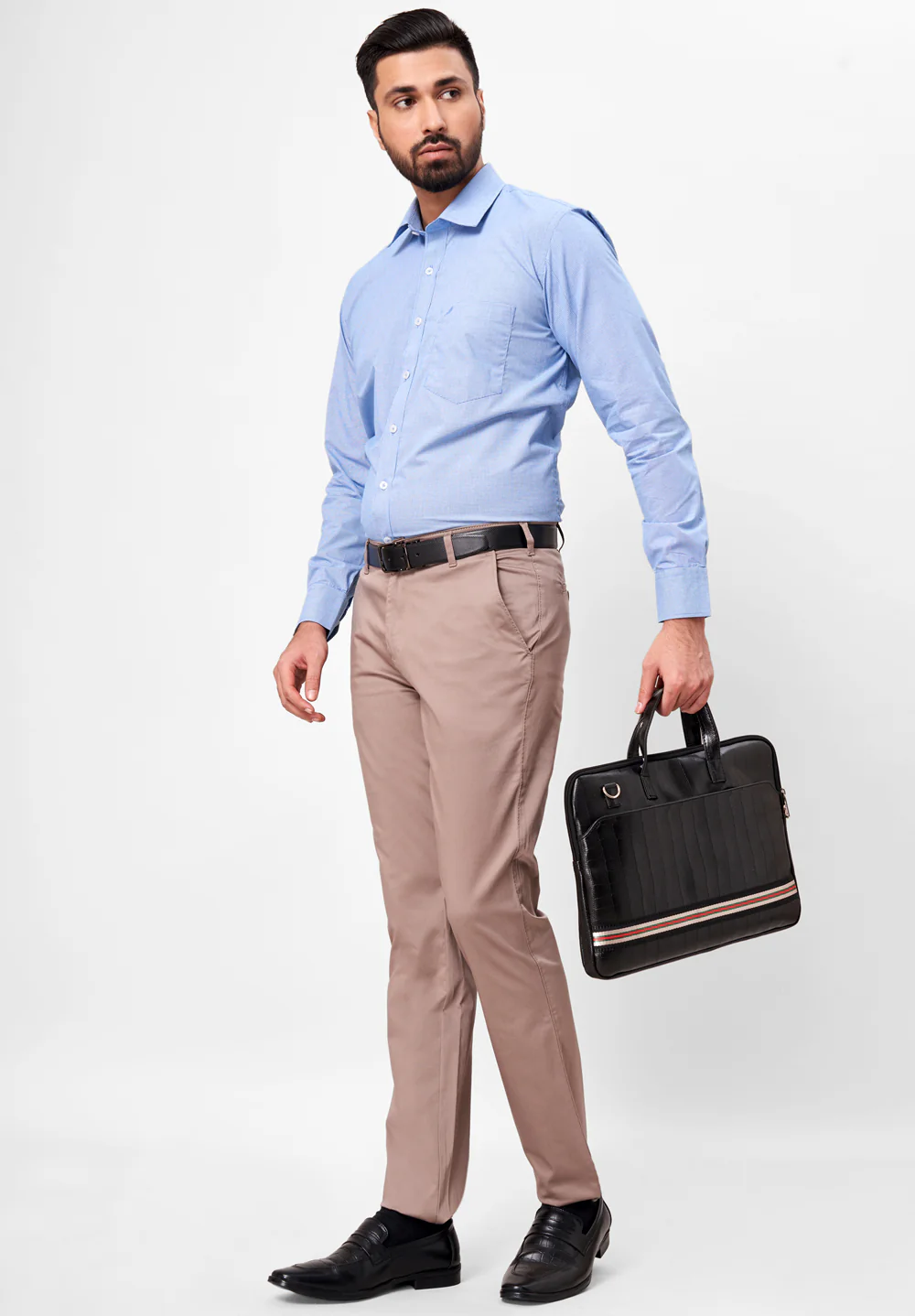 Brown Regular Fit Cotton Trouser - Image 2