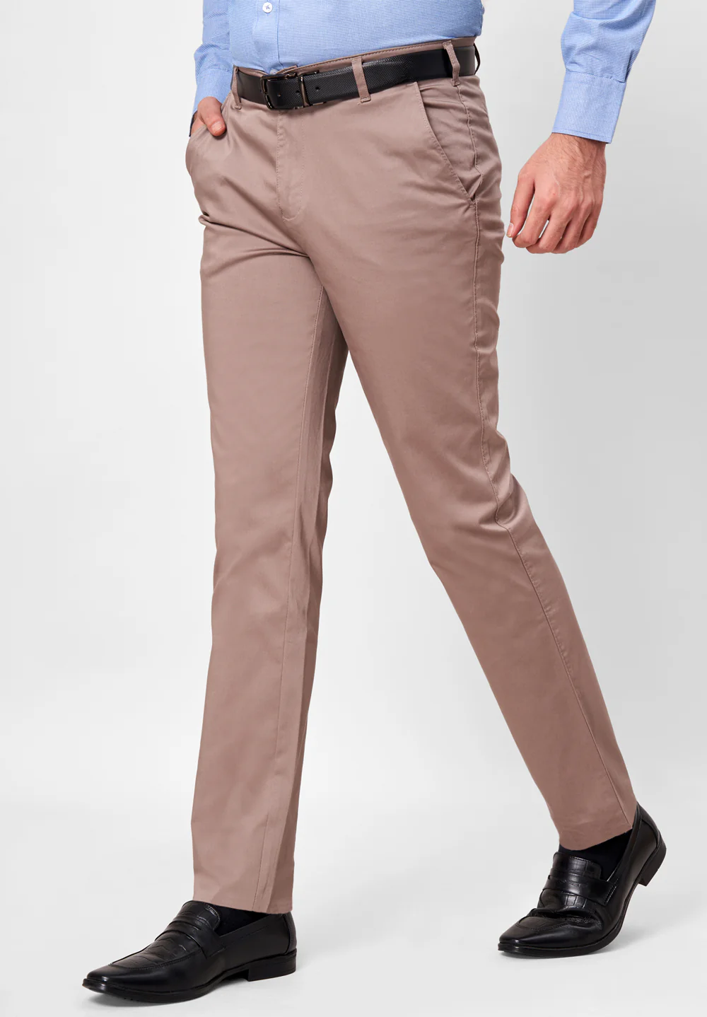 Brown Regular Fit Cotton Trouser - Image 3