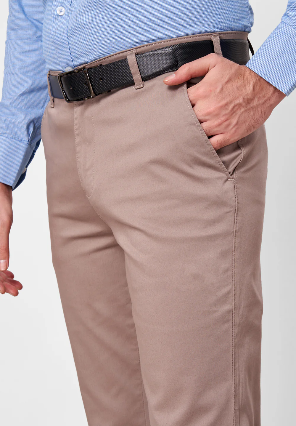 Brown Regular Fit Cotton Trouser - Image 4