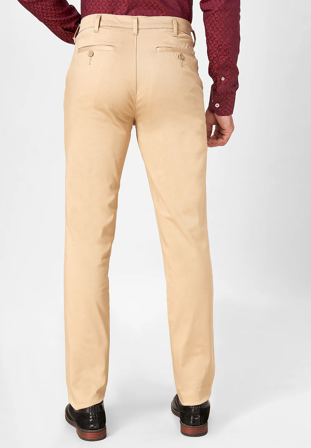 Brown Regular Fit Cotton Trouser - Image 2