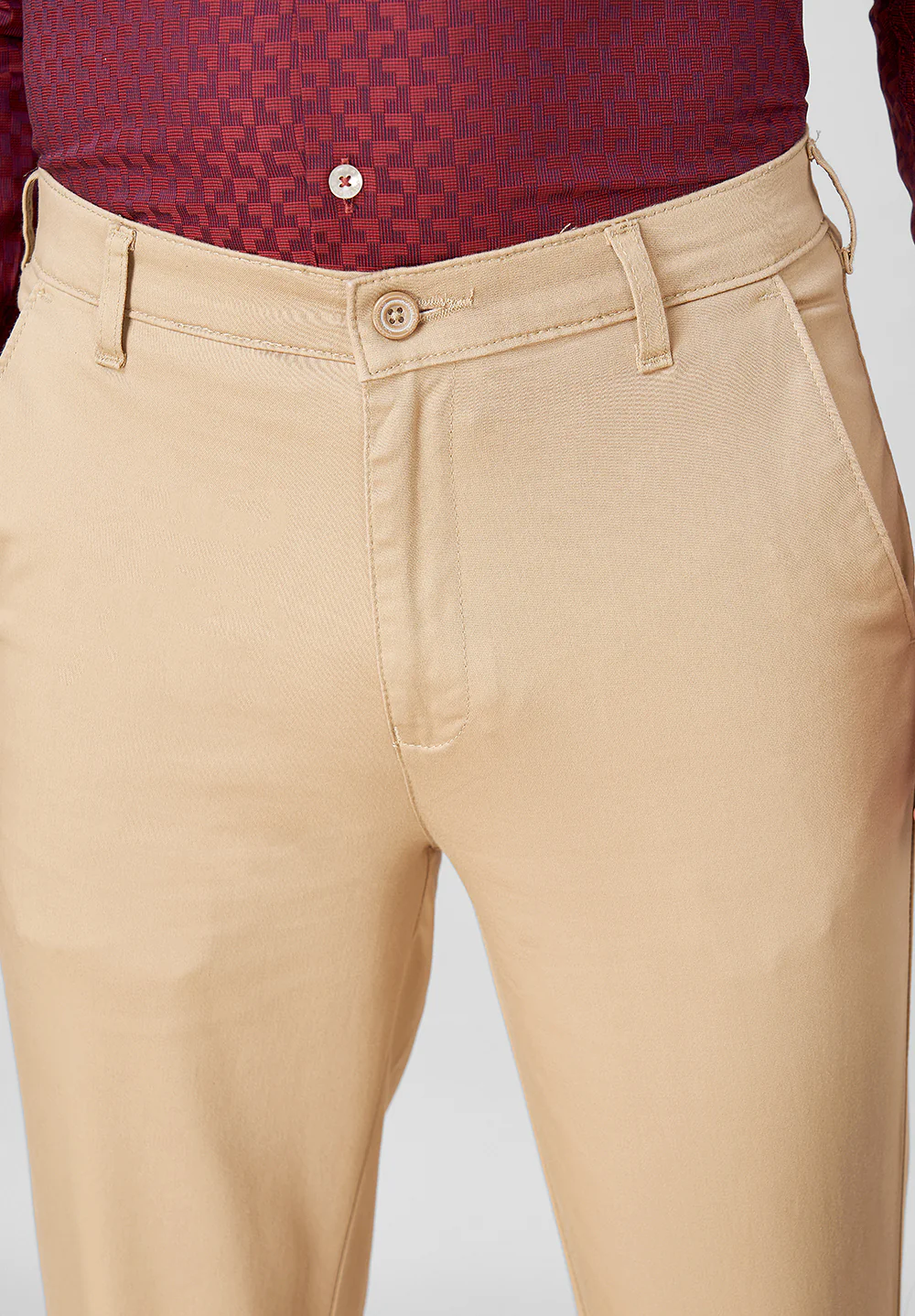 Brown Regular Fit Cotton Trouser - Image 3