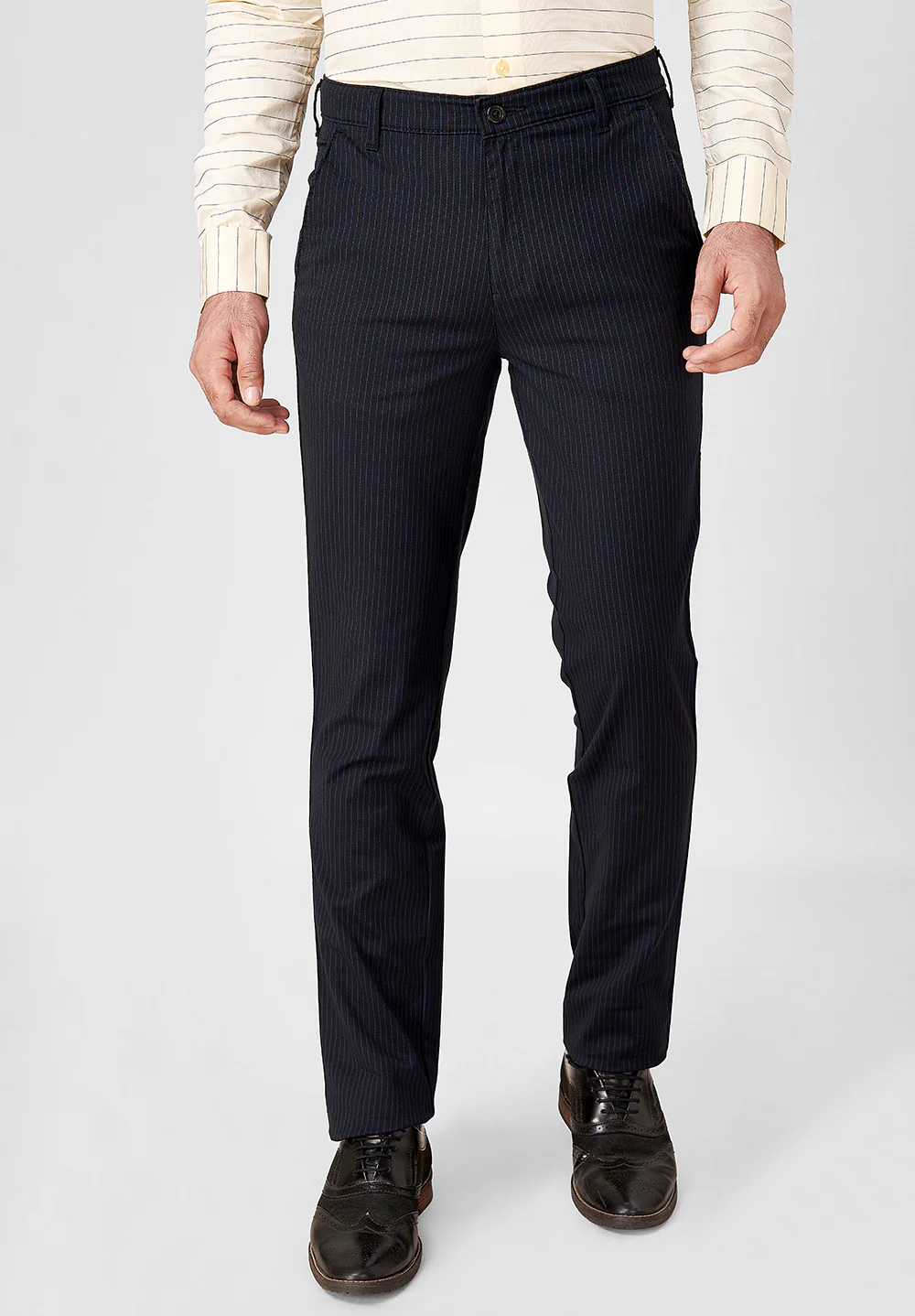 Black Regular Fit Cotton Trouser