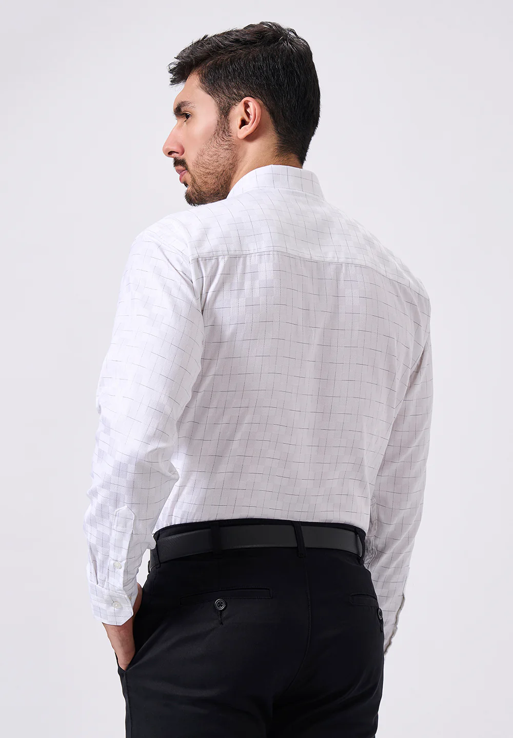 Men White Regular Fit Formal Shirt - Image 2