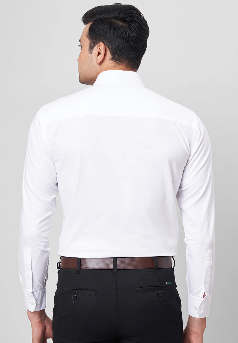 Men White Regular Fit Formal Shirt - Image 2