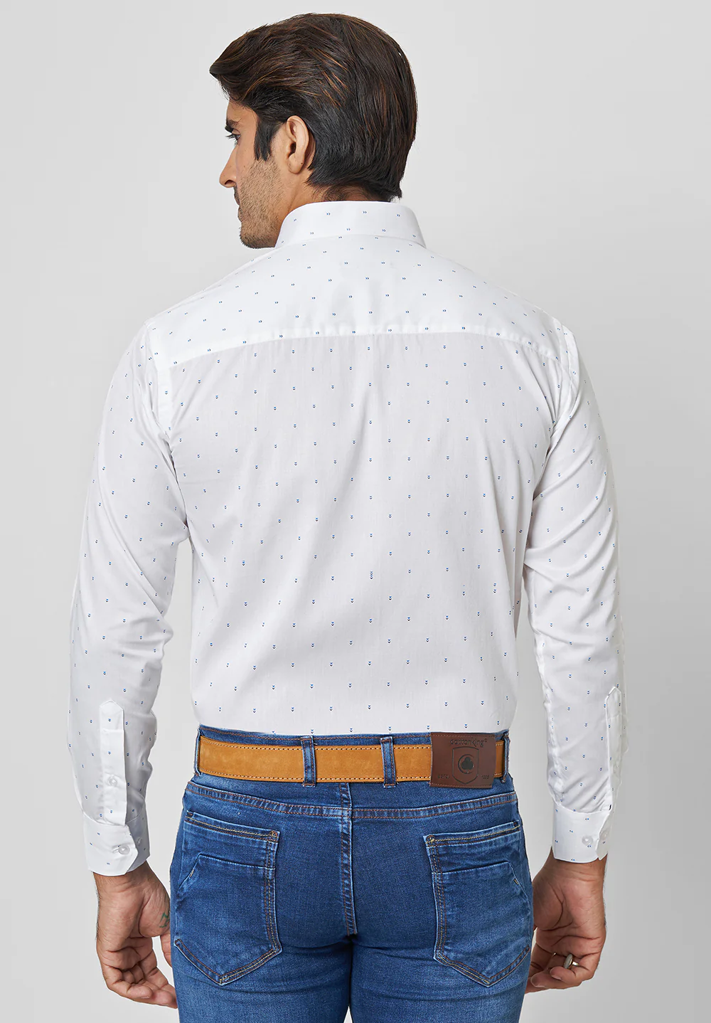 Men White Smart Fit Formal Shirt - Image 5
