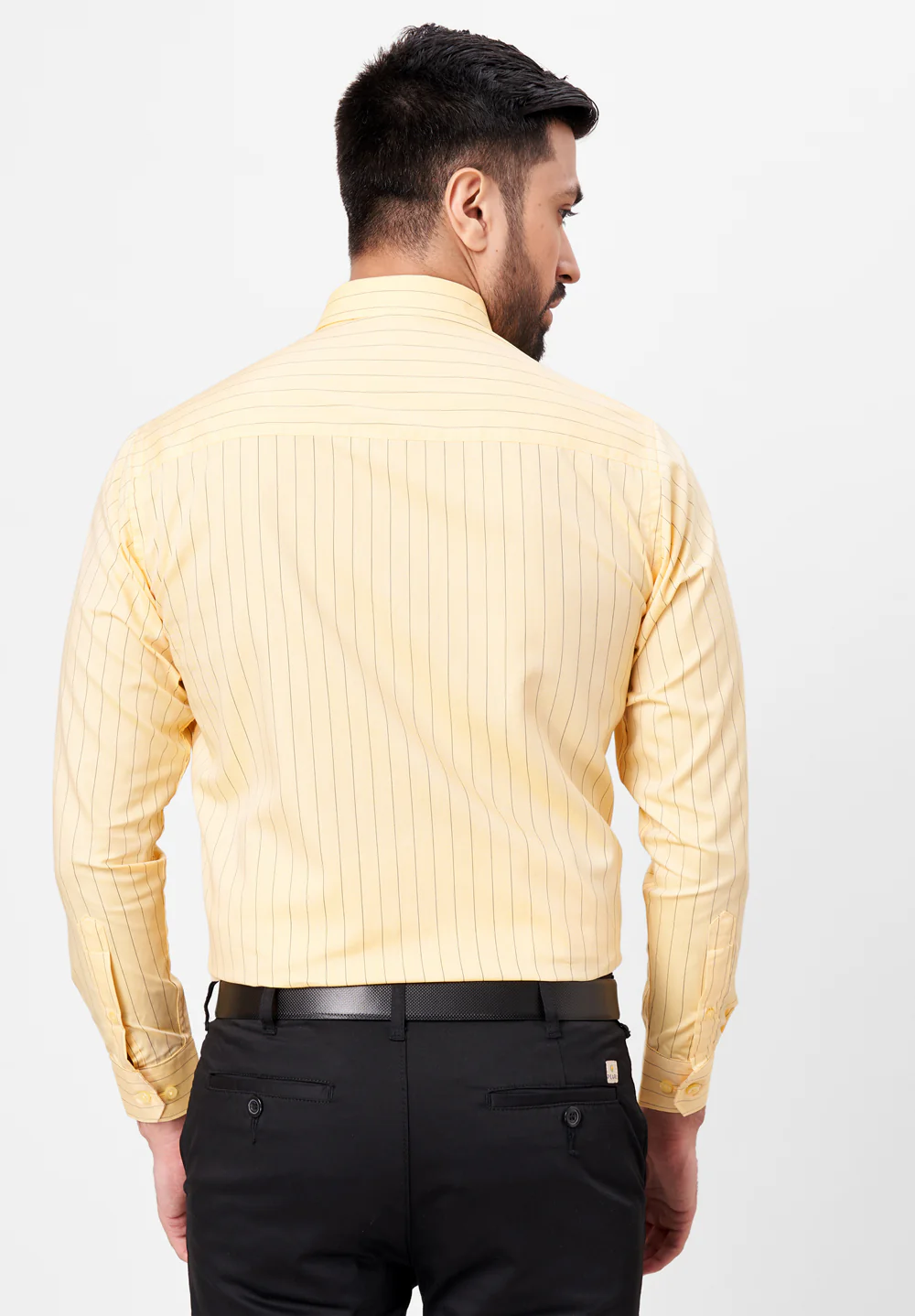 Men Yellow Slim Fit Formal Shirt - Image 3