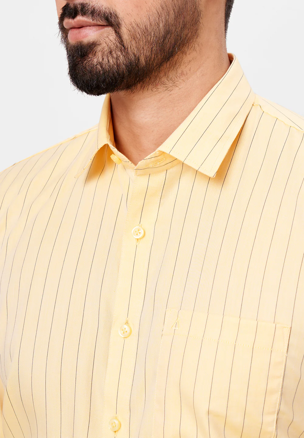 Men Yellow Slim Fit Formal Shirt - Image 4