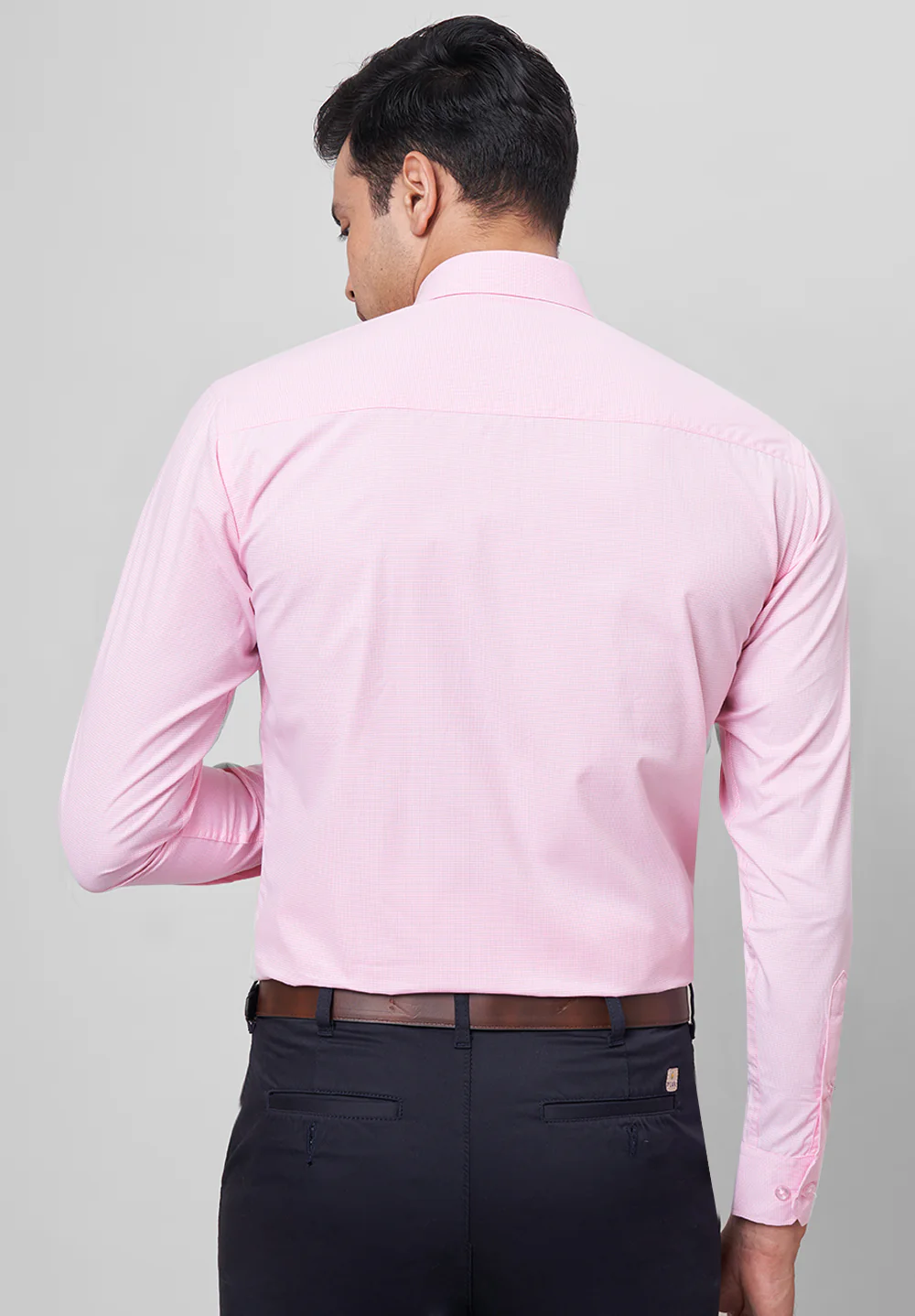 Men Pink Slim Fit Formal Shirt - Image 2