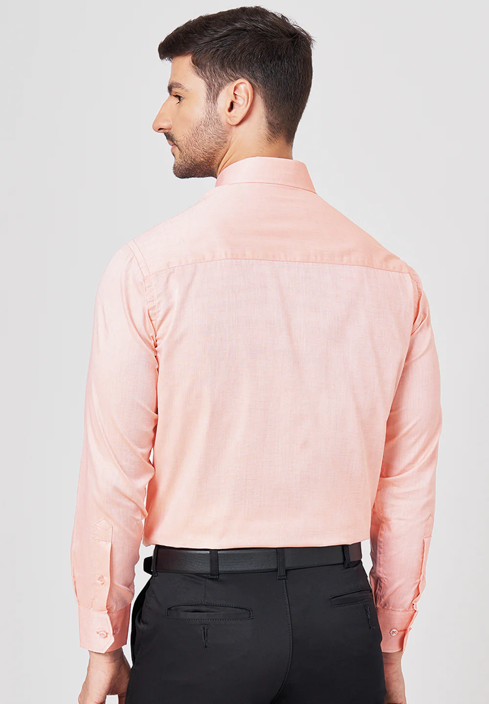 Men Orange Regular Fit Formal Shirt - Image 2