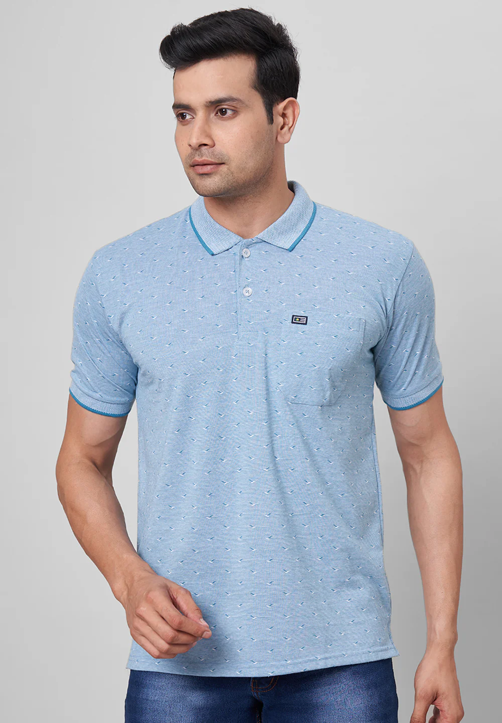 Blue Cotton T-Shirt