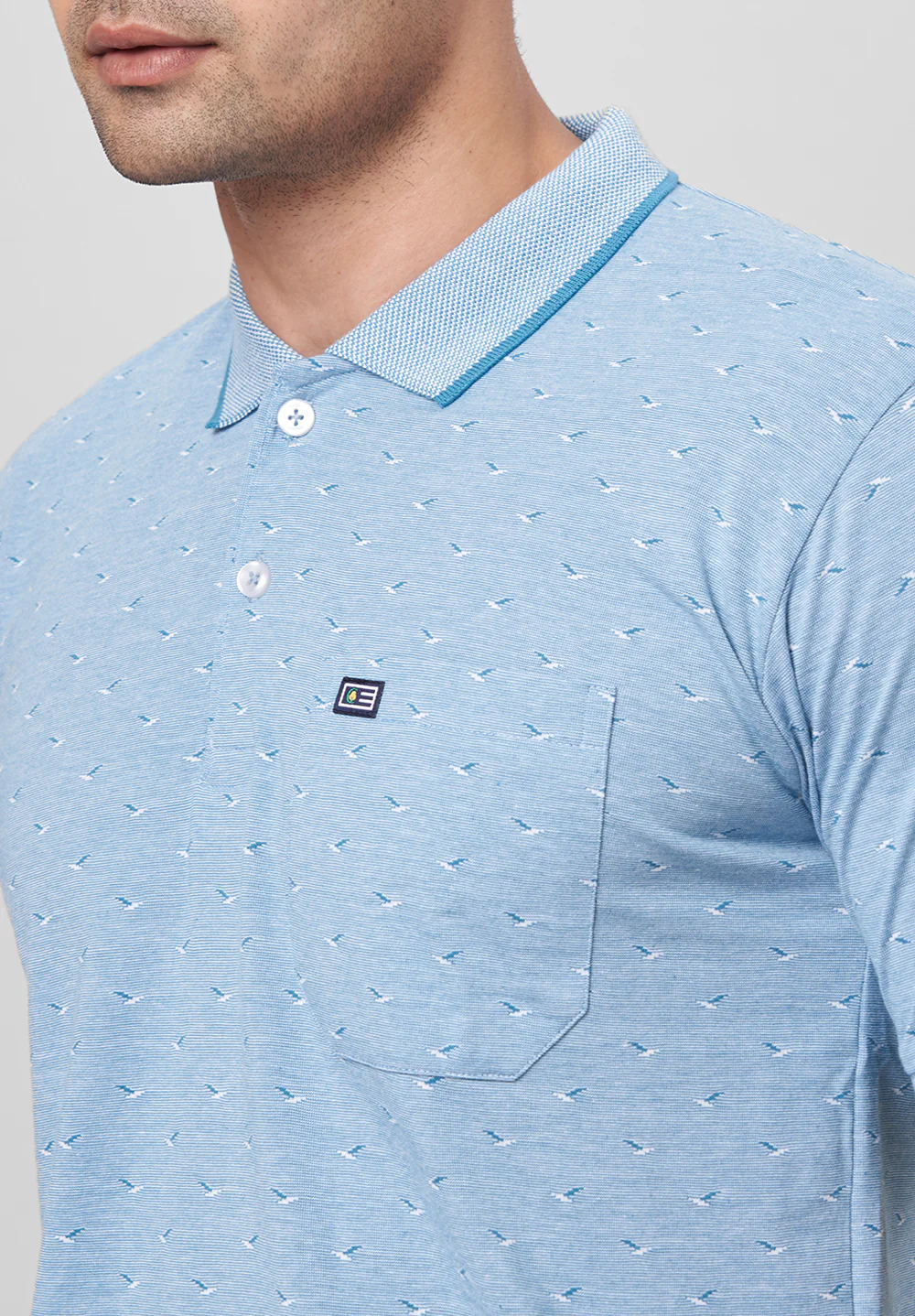 Blue Cotton T-Shirt - Image 3