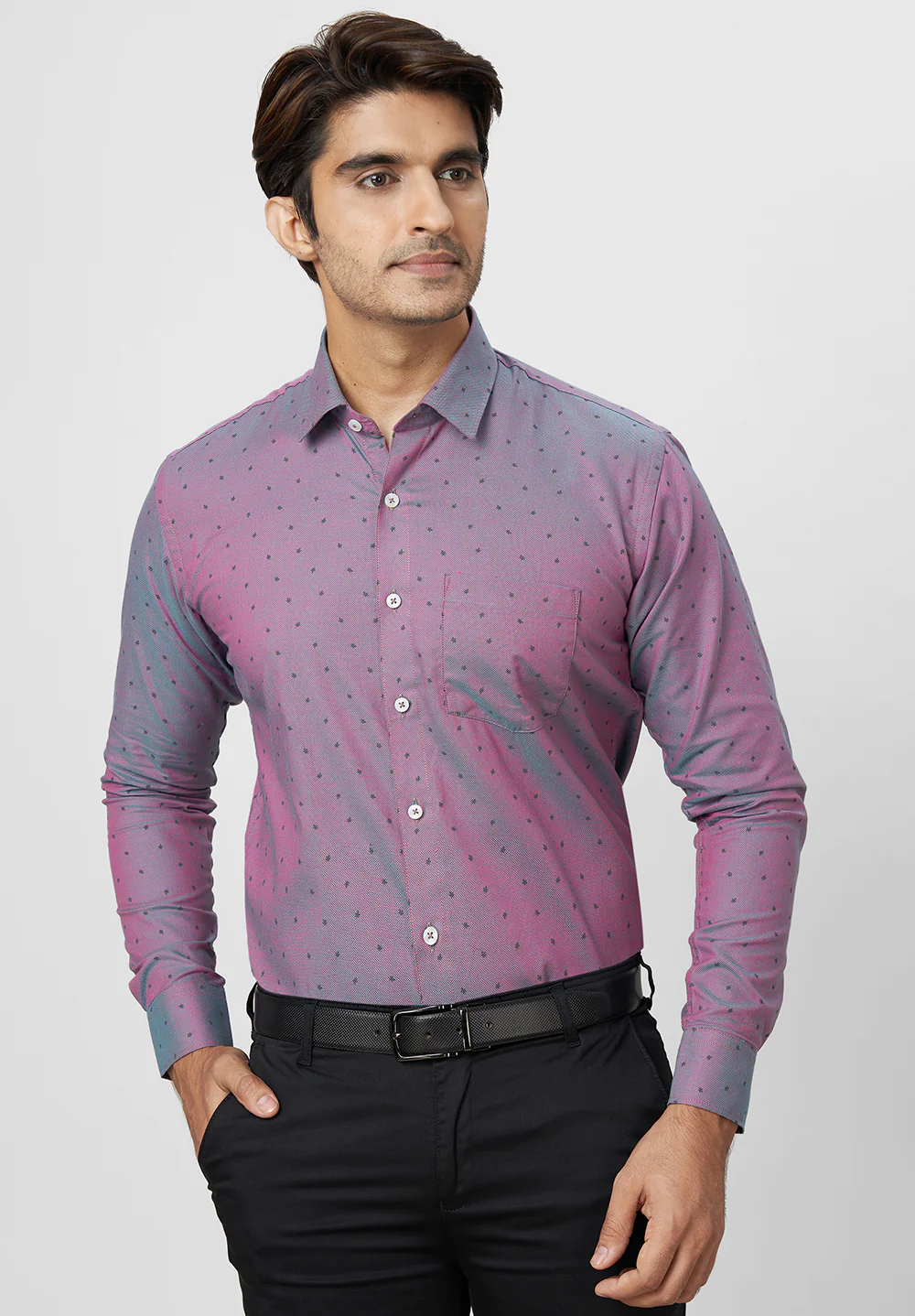 Men Blue Slim Fit Formal Shirt