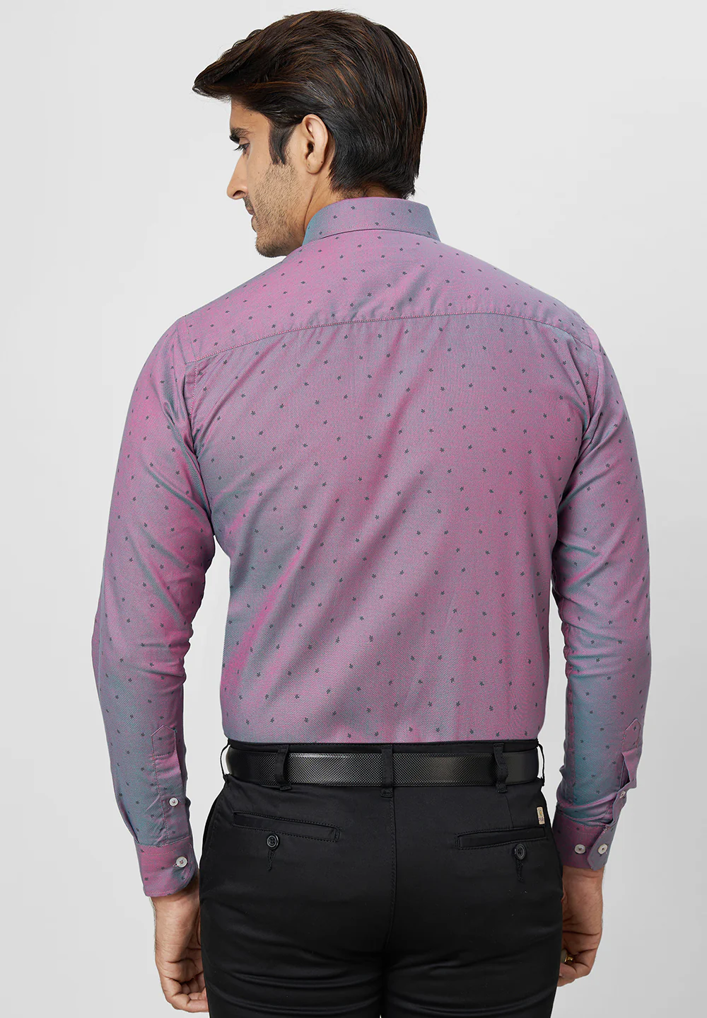 Men Blue Slim Fit Formal Shirt - Image 2