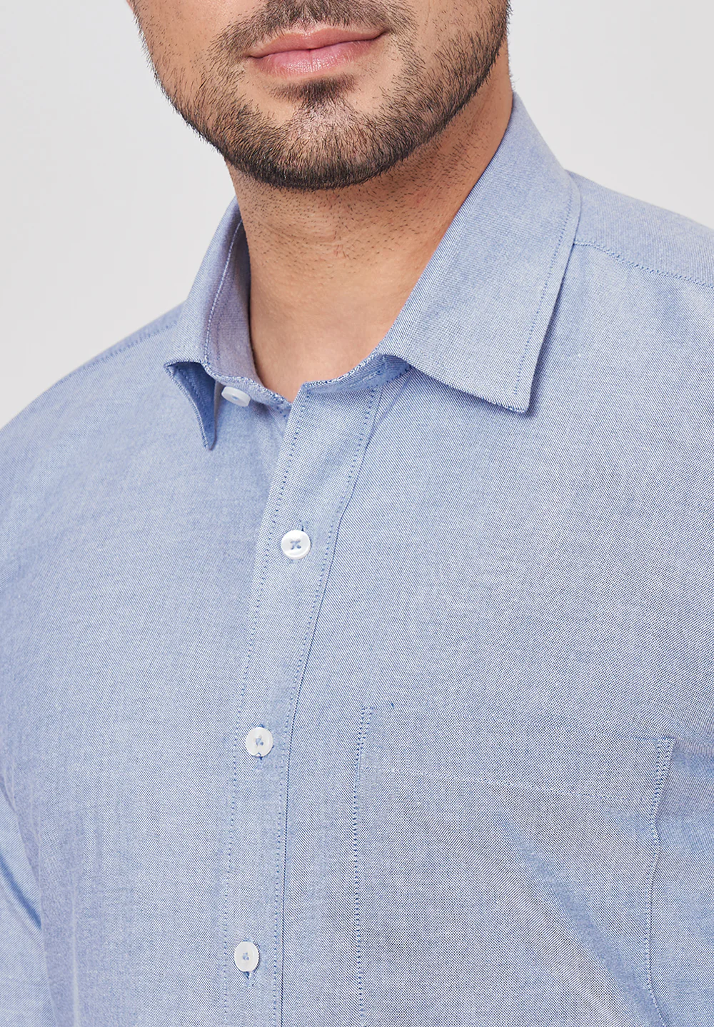 Pure Cotton Formal-regular Fit Shirt - 35927 - Image 4
