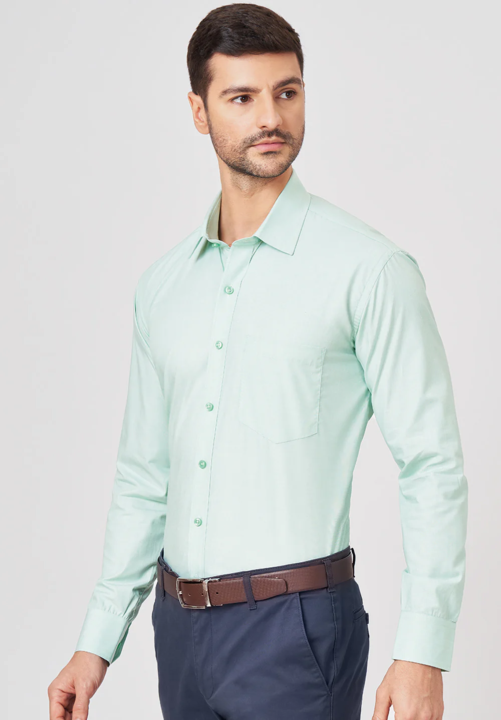 Pure Cotton Formal-regular Fit Shirt - 43447 - Image 3